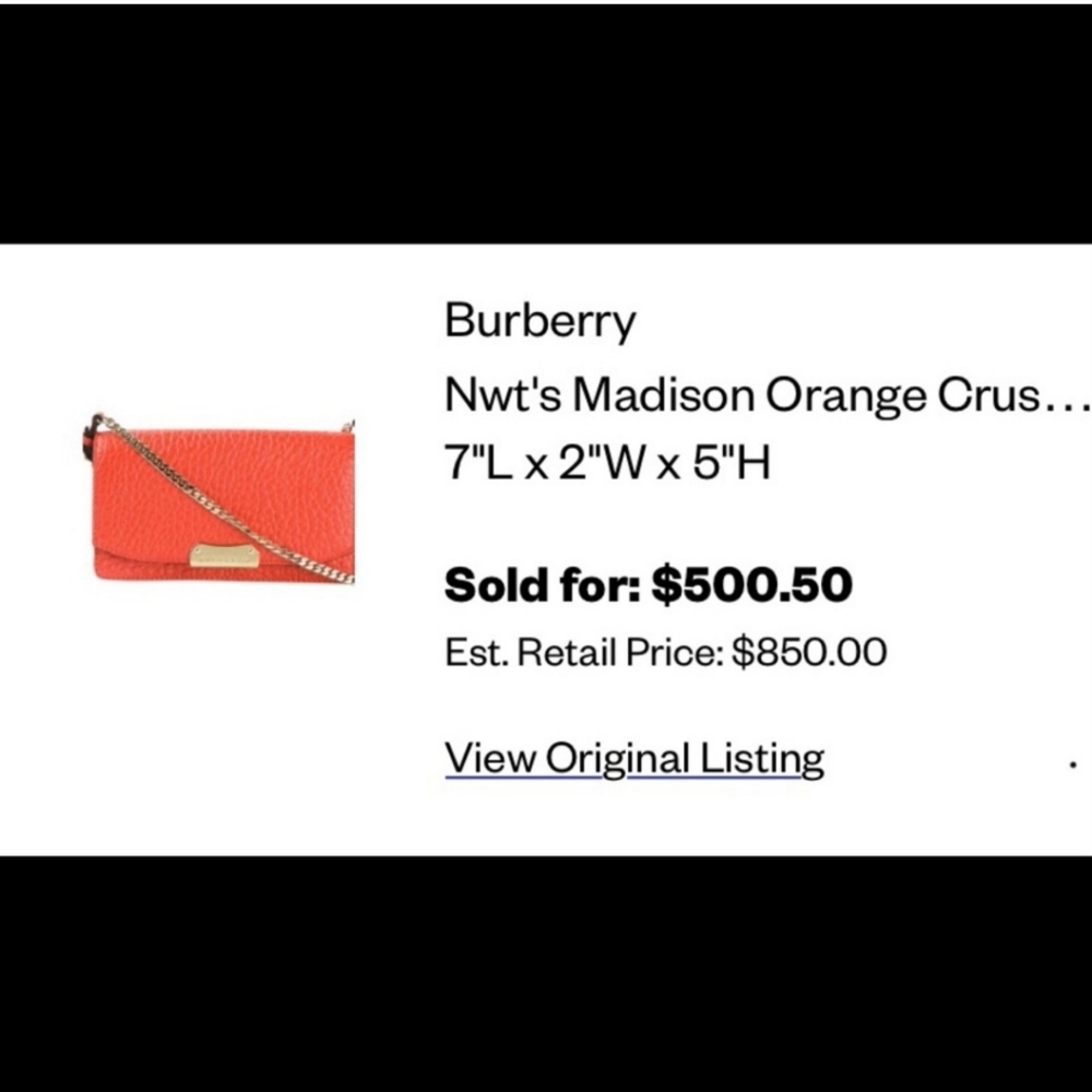 Small Gold Chain Cross Carry Burberry NEW.| Luxury|Designer